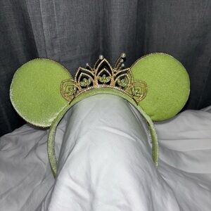 BaubleBar x Disney Green Tiana Minnie Ears with Gold Tiara Princess and the Frog